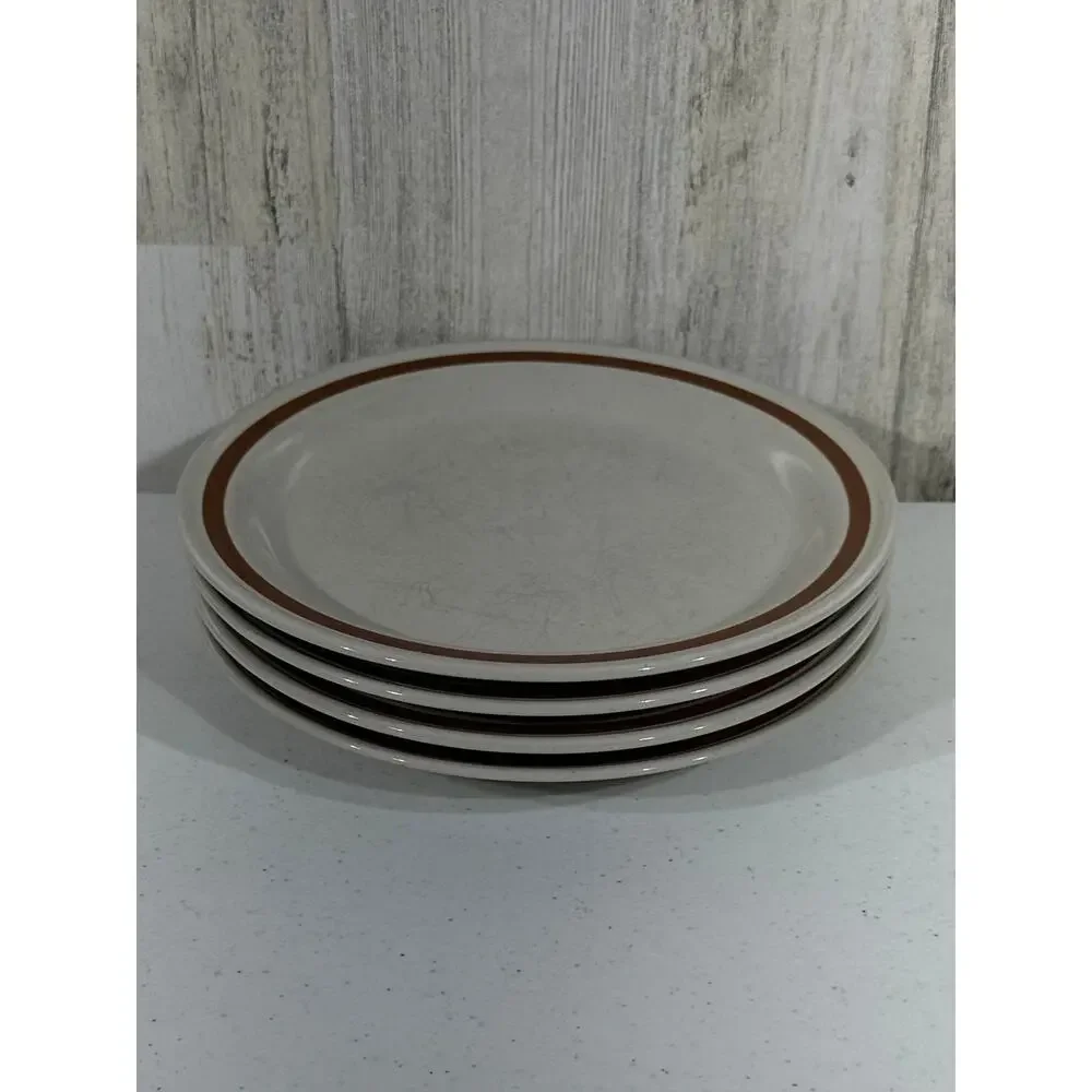 Autumn‎ Collection Stoneware Sanibel Lot of 4 Dessert Plates Japan MCM